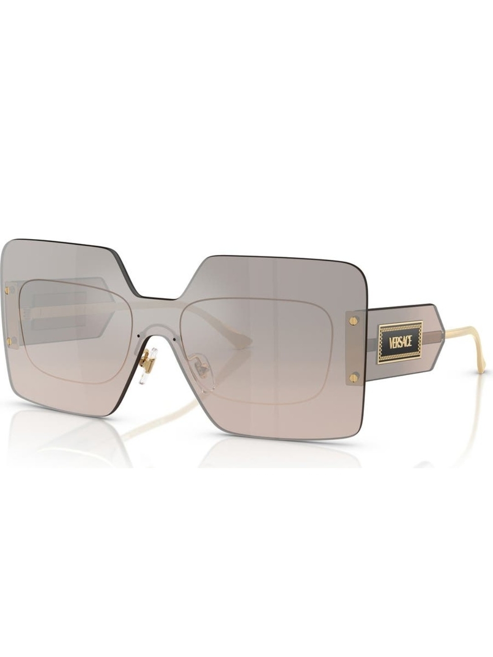 NWT Women's Oversized Square Rimless Sunglasses